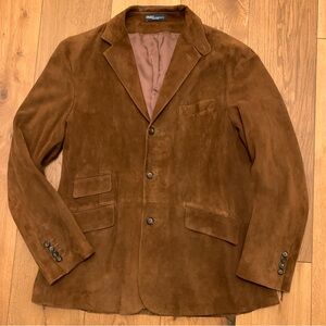 RALPH LAUREN POLO Suede Sport Coat Blazer Jacket